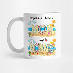 Happiness Is Being A Mom And Nonnie Summer Beach Happy Mother's Mug